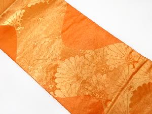 アンティーク　唐松に菊模様織り出し全通袋帯（材料）